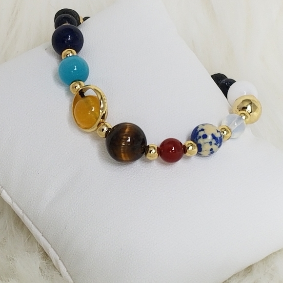 Solar System Universe Planets Energy Bracelet